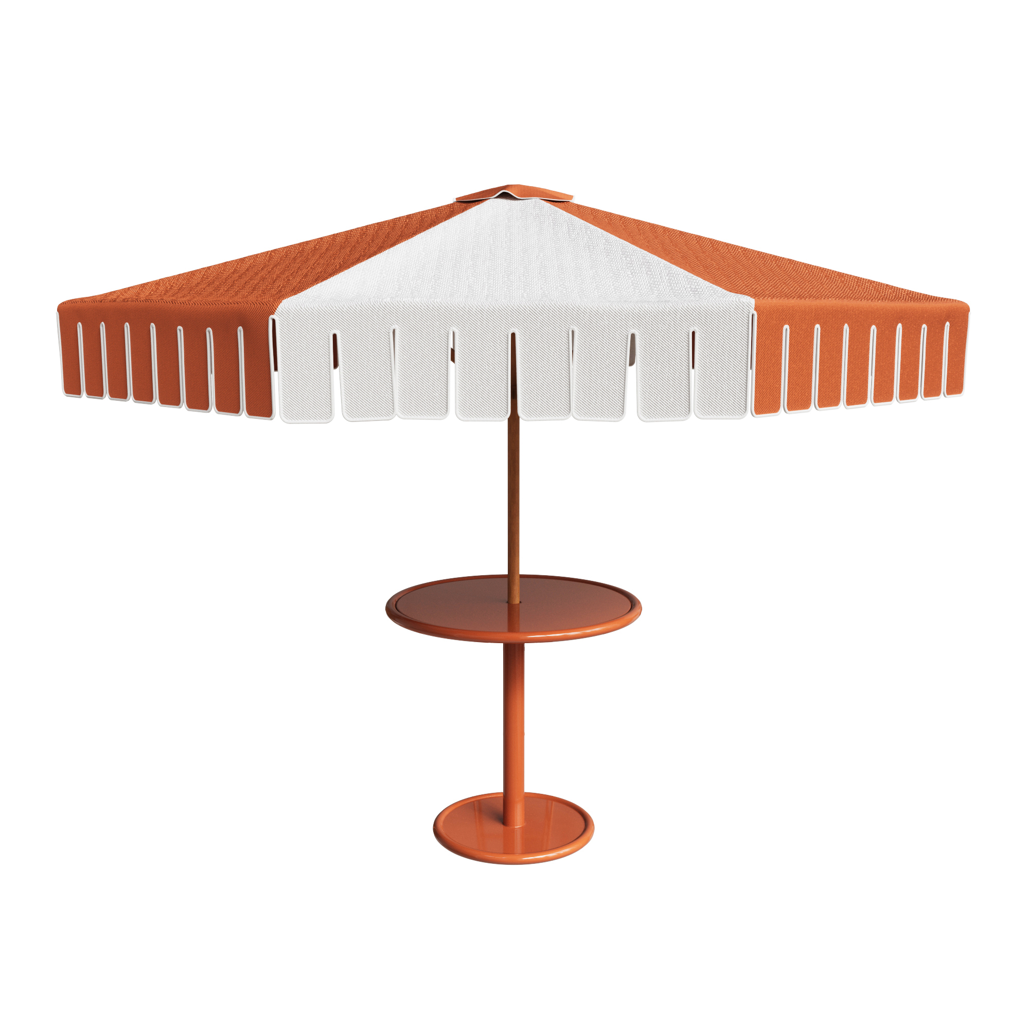 Sonora Picnic Bar Table with Sonora Panel Striped Umbrella